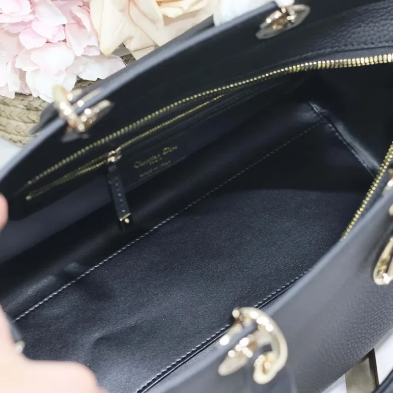 Dior Women Large Lady D-Sire My ABCDior Bag Black Taurillon Leather