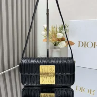 Dior Women Miss Dior Flap Bag Black Quilted Miss Dior Allover Calfskin (1)