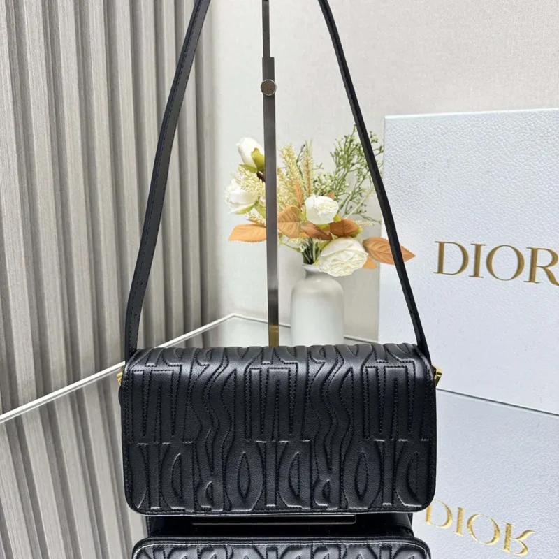 Dior Women Miss Dior Flap Bag Black Quilted Miss Dior Allover Calfskin