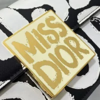 Dior Women Miss Dior Flap Bag Black and White Miss Dior Graffiti Printed Calfskin (1)