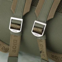 Dior Women Rider 2.0 Zipped Backpack Khaki Dior Gravity Leather and Khaki Grained Calfskin (1)