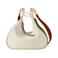 Gucci Women Attache Small Shoulder Bag White Leather 699409 (1)