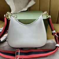 Gucci Women Attache Small Shoulder Bag White Leather 699409 (1)