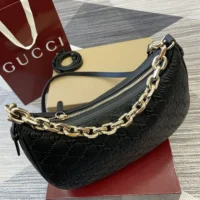 Gucci Women GG Emblem Medium Shoulder Bag 820453AAEEM1000 (1)