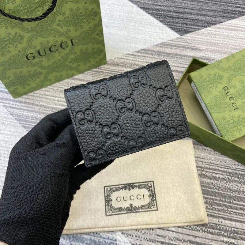 Gucci Women GG Emblem Mini Wallet 815901AAEEM1000