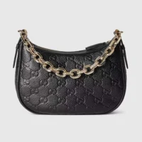 Gucci Women GG Emblem Small Shoulder Bag 815409AAEEM1000 (1)