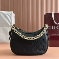 Gucci Women GG Emblem Small Shoulder Bag 815409AAEEM1000 (1)