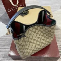 Gucci Women GG Emblem Small Shoulder Bag-Black 815103FAD6L9741 (1)