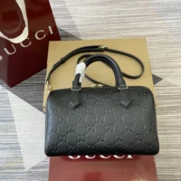 Gucci Women GG Emblem Small Top Handle Bag 815255AAEEM1000 (1)