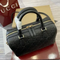 Gucci Women GG Emblem Small Top Handle Bag 815255AAEEM1000 (1)