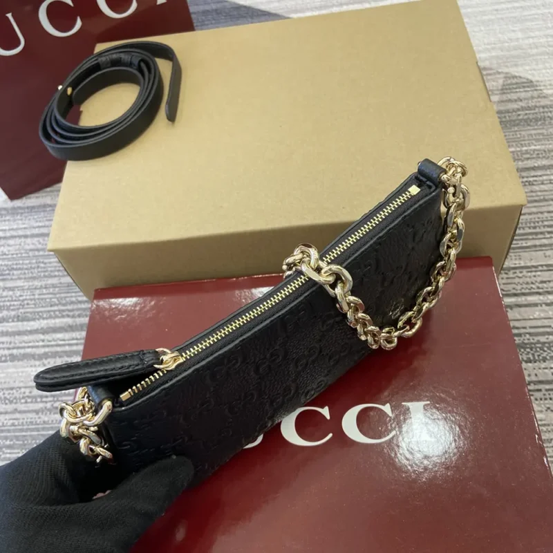 Gucci Women GG Emblem Super Mini Bag 815278AAEEM1000