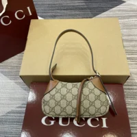 Gucci Women GG Emblem Super Mini Shoulder Bag 820696FAD6L9758 (1)