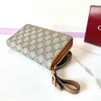 Gucci Women GG Emblem Zip Around Wallet 821207FAED09786 (1)