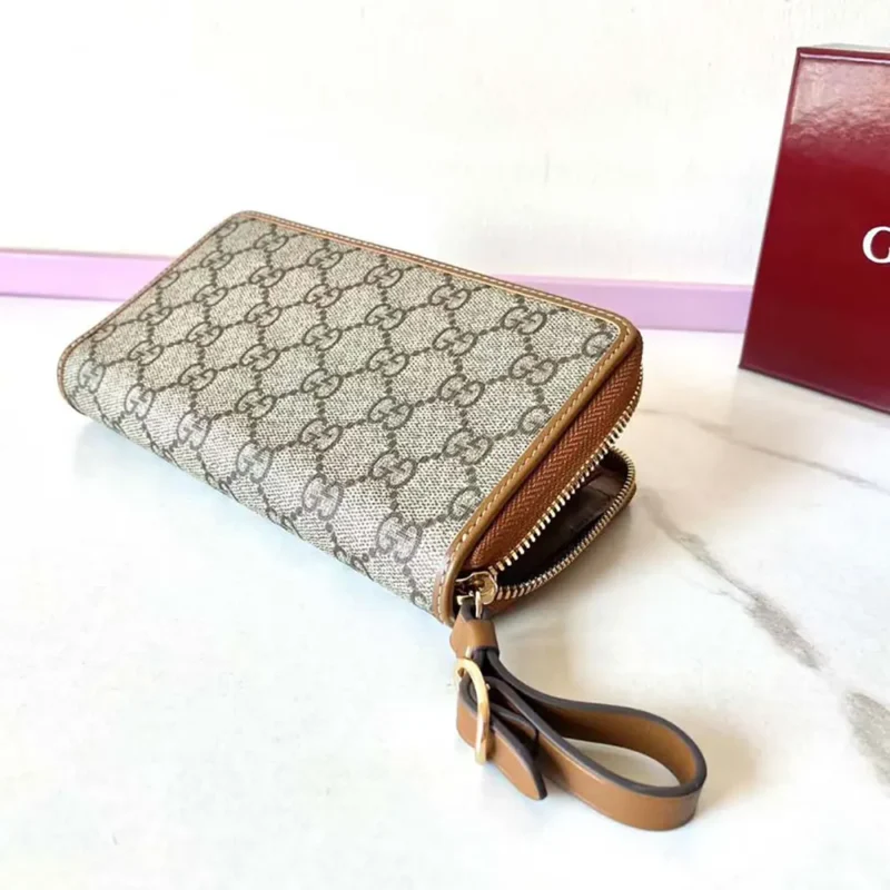 Gucci Women GG Emblem Zip Around Wallet 821207FAED09786