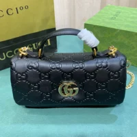 Gucci Women GG Milano Mini Top Handle Bag-Black 806017AAD5U1000 (1)