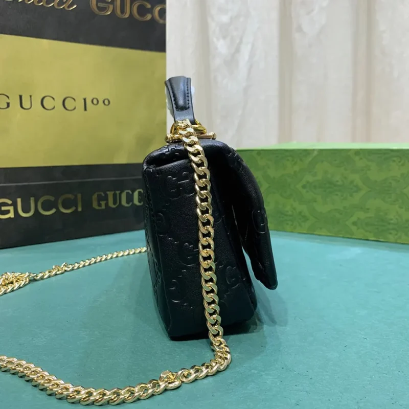 Gucci Women GG Milano Mini Top Handle Bag-Black 806017AAD5U1000