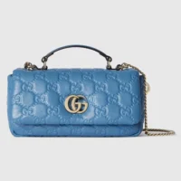 Gucci Women GG Milano Mini Top Handle Bag Blue-806017AAD5U4228 (1)