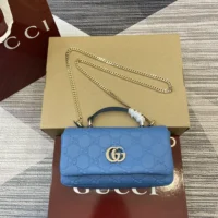 Gucci Women GG Milano Mini Top Handle Bag Blue-806017AAD5U4228 (1)