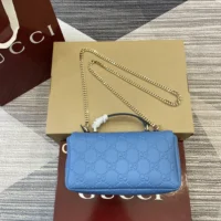 Gucci Women GG Milano Mini Top Handle Bag Blue-806017AAD5U4228 (1)