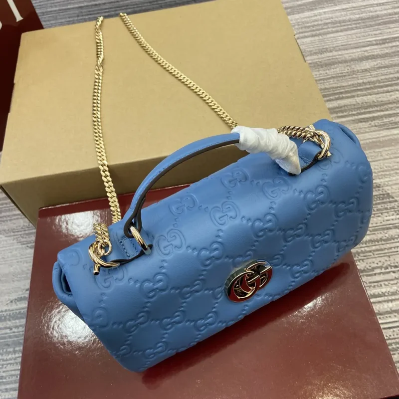 Gucci Women GG Milano Mini Top Handle Bag Blue-806017AAD5U4228