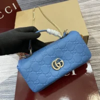 Gucci Women GG Milano Mini Top Handle Bag Blue-806017AAD5U4228 (1)