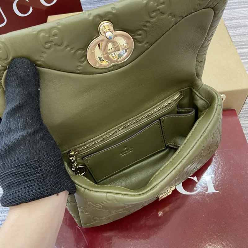 Gucci Women GG Milano Mini Top Handle Bag Green-806017AAD5U3335