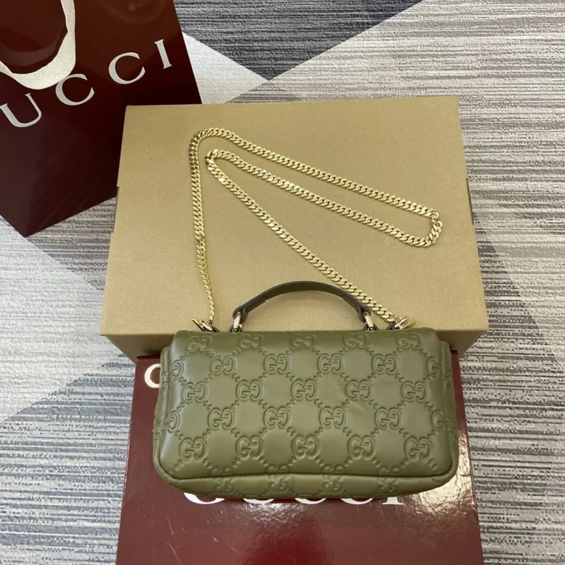 Gucci Women GG Milano Mini Top Handle Bag Green-806017AAD5U3335