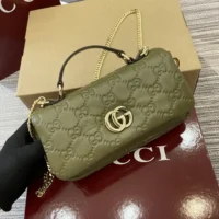 Gucci Women GG Milano Mini Top Handle Bag Green-806017AAD5U3335 (1)