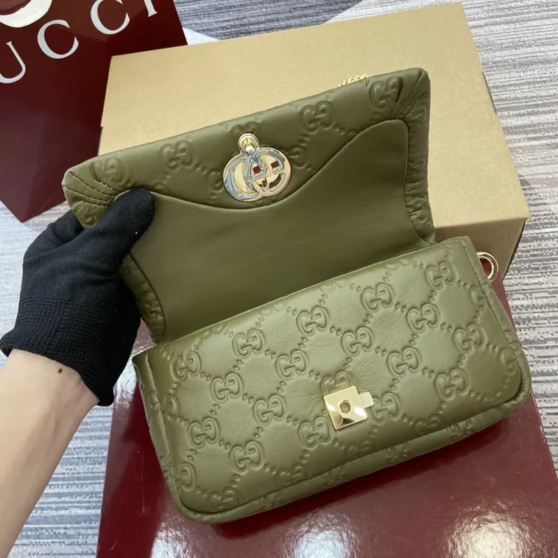 Gucci Women GG Milano Mini Top Handle Bag Green-806017AAD5U3335