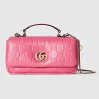 Gucci Women GG Milano Mini Top Handle Bag Pink-806017AAD5U6627 (1)