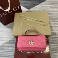 Gucci Women GG Milano Mini Top Handle Bag Pink-806017AAD5U6627 (1)