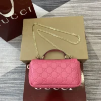 Gucci Women GG Milano Mini Top Handle Bag Pink-806017AAD5U6627 (1)