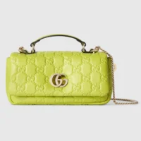 Gucci Women GG Milano Mini Top Handle Bag Yellow-806017AAD5U3520 (1)