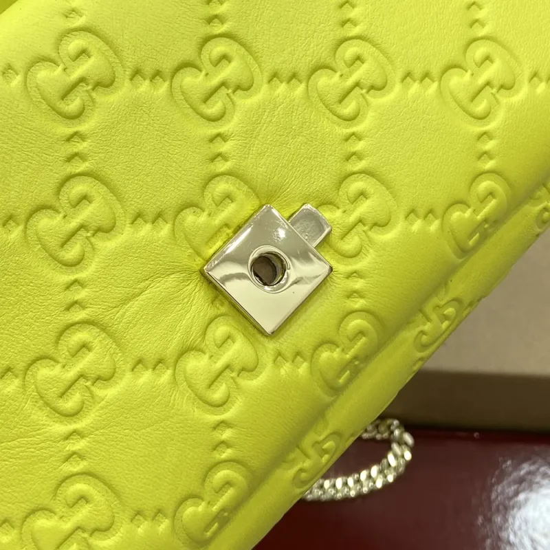 Gucci Women GG Milano Mini Top Handle Bag Yellow-806017AAD5U3520