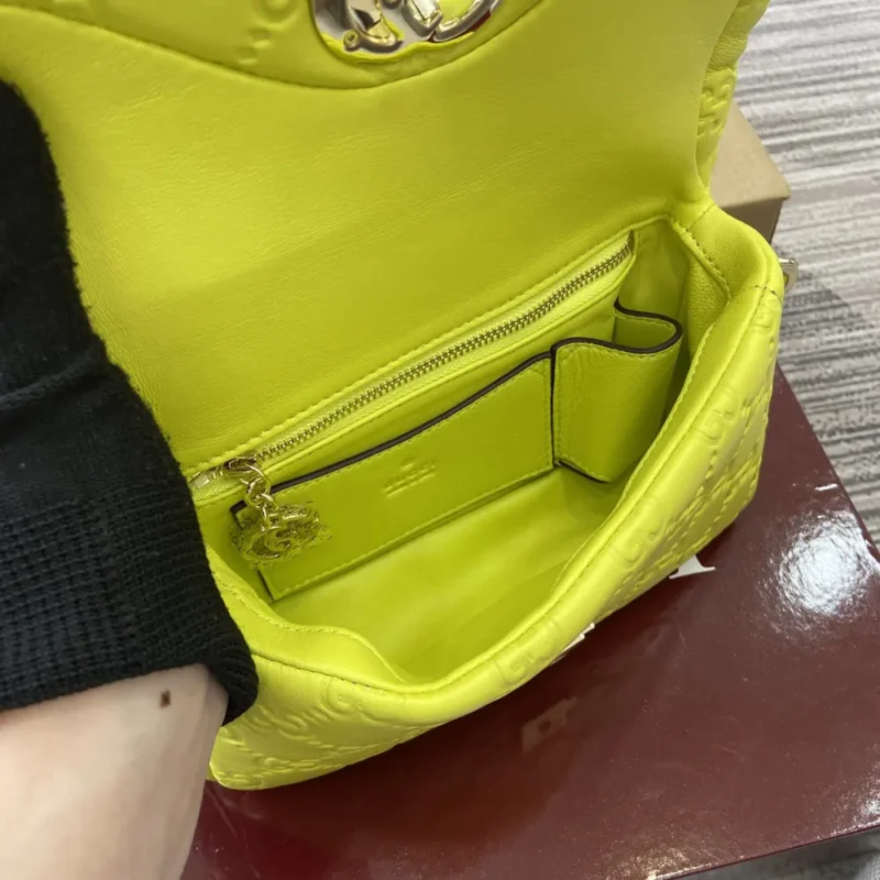 Gucci Women GG Milano Mini Top Handle Bag Yellow-806017AAD5U3520