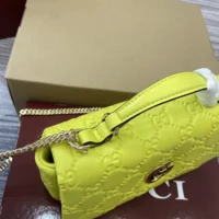 Gucci Women GG Milano Mini Top Handle Bag Yellow-806017AAD5U3520 (1)