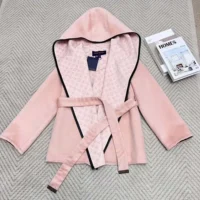 Louis Vuitton LV Women Signature Short Hooded Wrap Coat Pink-1AFCLR (1)