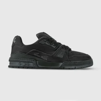 Louis Vuitton Unisex LV Trainer Distressed Sneaker-Black 1ADEQS