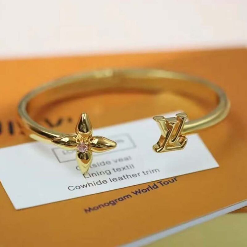 Louis Vuitton Women LV Iconic Bracelet Gold-Color Initials