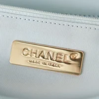 Chanel Women 19 Handbag Shiny Lambskin Gold-Tone Silver-Tone & Ruthenium-Light Blue (1)