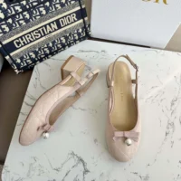 Dior Women Ballet Slingback Pump Nude Quilted Cannage Calfskin (1)