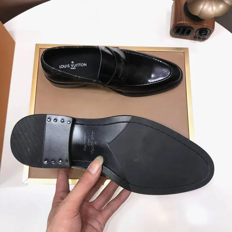 Louis Vuitton LV Men LV Flex Loafer Waxed Calf Leather-Black