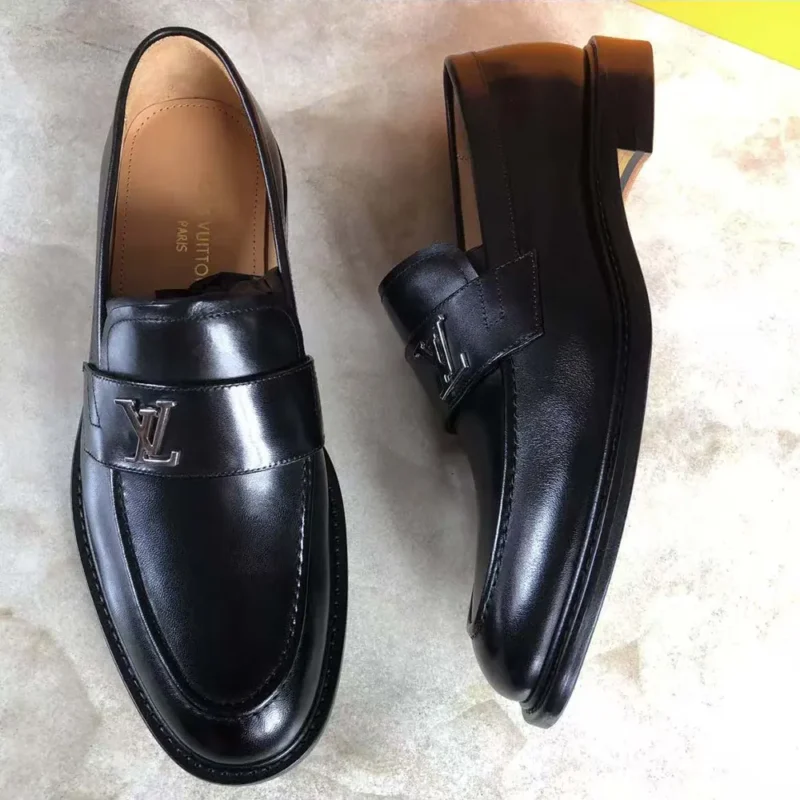 Louis Vuitton LV Men Louis Loafer Black Epi Calf Leather