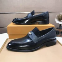 Louis Vuitton LV Men Louis Loafer Glazed Calf Leather-Black (1)