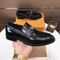 Louis Vuitton LV Men Louis Loafer Glazed Calf Leather-Black (1)