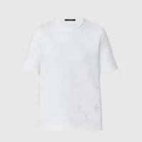 Louis Vuitton Men 3D Monogram T-Shirt-White 1A9LLJ