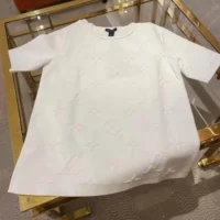 Louis Vuitton Men 3D Monogram T-Shirt-White 1A9LLJ (1)