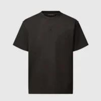 Louis Vuitton Men Embossed LV T-Shirt-Black 1AGIJ4