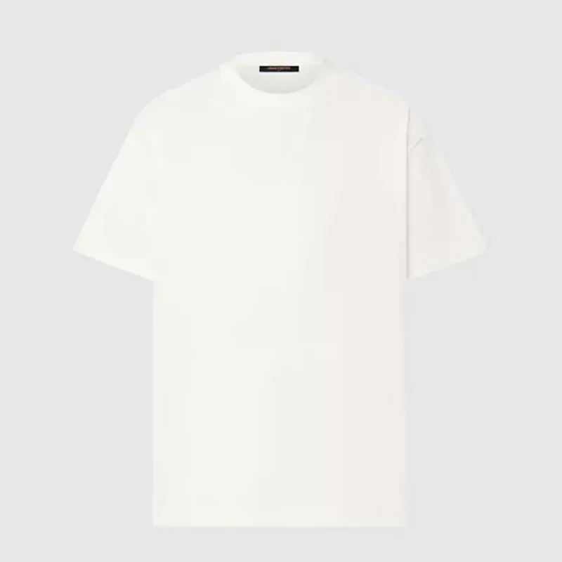 Louis Vuitton Men Embossed LV T-Shirt-White 1AA5E0