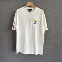 Louis Vuitton Men Graphic Cotton T-Shirt-White 1AFVUV (1)